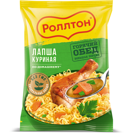 Лапша Роллтон по-домашнему с курицей 85 гр