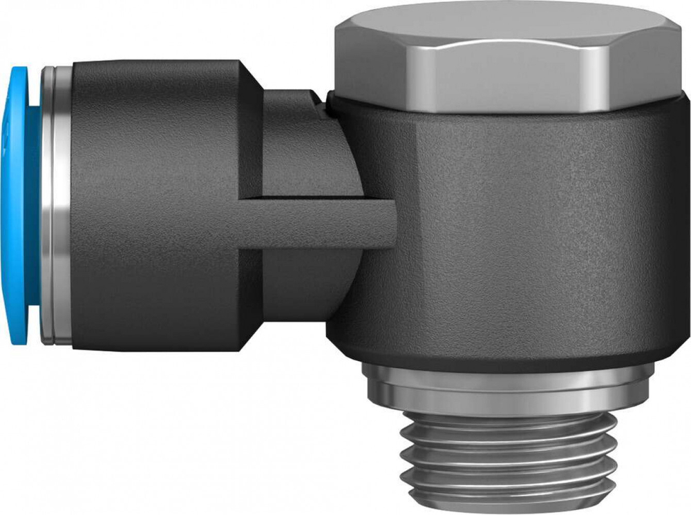 QSLV-G1/4-10 Угловой штуцер с цанговым зажимом и резьбой