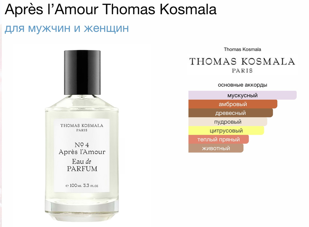 Thomas Kosmala - No.4 Apres L’Amour (унисекс)