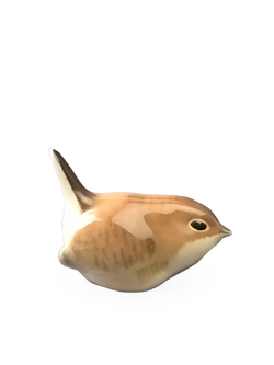 Фарфоровая статуэтка "Птичка - Крапивничек" ЛФЗ