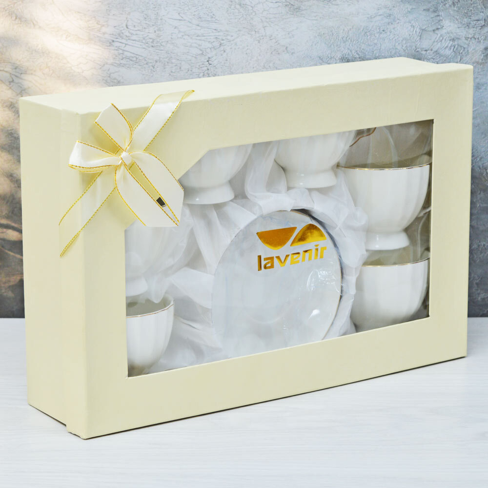 Чайный набор 12 предметов 250мл "Пломбир" (100399)