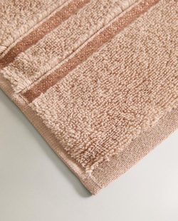 ZARA HOME БАННОЕ ПОЛОТЕНЦЕ С КАЙМОЙ, РОЗОВЫЙ