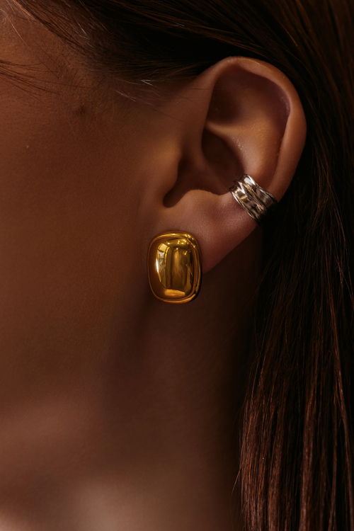 Серьги "Пуговицы" в золочении