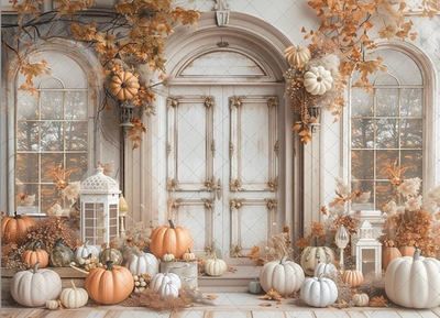 Тыквы светлые №2 - фон неопреновый