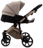Детская коляска Adamex Nola Natura 3 в 1 N-4-CAPPUCCINO (СВ.БЕЖ + Т.БЕЖ.КОЖА)