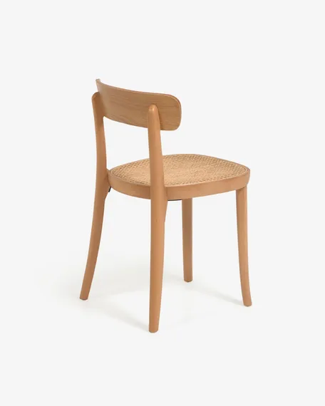 Стул Romane с сиденьем из ротанга, светлый каркас | La Forma | Испания | Купить в Hallberg.ru