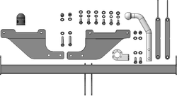 Фаркоп оцинкованный Galia F104A для Ford Galaxy 2000-2006, SEAT Alhambra 2000-2010, Volkswagen Sharan 2000-2010(паспорт и сертификат в комплекте)(без электрики)