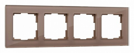 Рамка на 4 поста Werkel Favorit (латте, стекло) W0041142