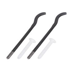 Комплект плоских кронштейнов с дюбелями 7,2х170мм, черные