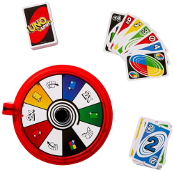 Mattel - UNO Spin с вращающимся колесом Карточная игра JGR00