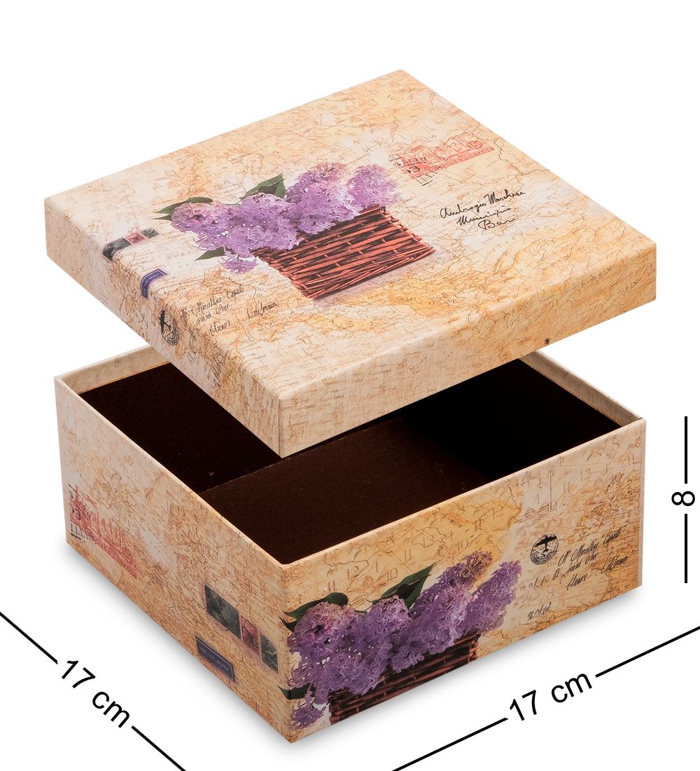 WG-23-B Набор коробок из 3шт «Квадрат» цв.коричневый