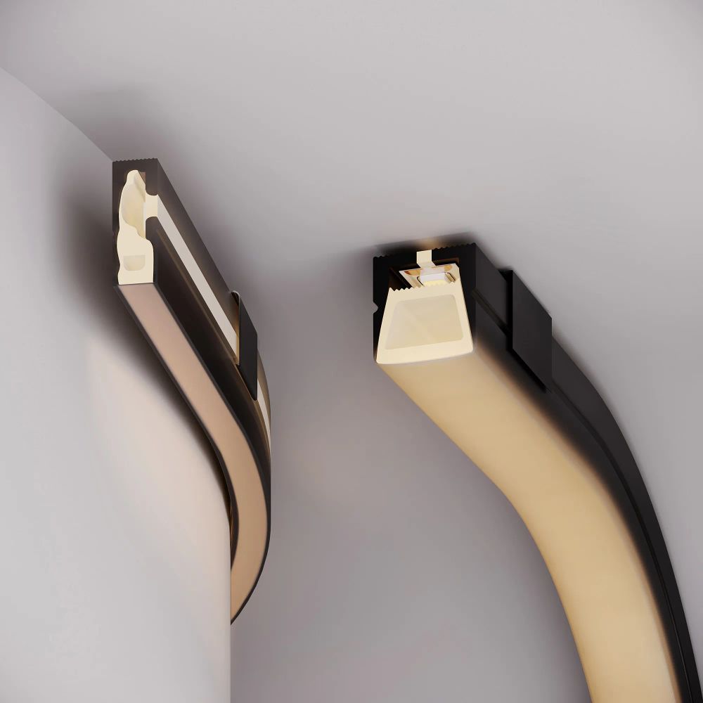 Силиконовый профиль WPH-FLEX-1616-TOP-S11-5m FULL BLACK (Arlight, Силикон) 045774