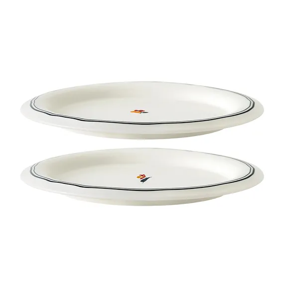 Набор обеденных тарелок plush, little petals, D26, 2 шт.