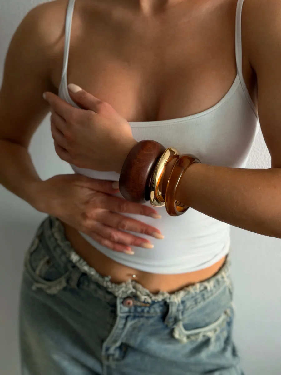 Браслет из смолы Дерево, Коричневый