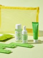 Sungboon Editor Дорожный набор: салфетки + энзимная пудра + тонер + сыворотка + санскрин Green Tomato Travel Kit