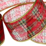 Лента для декорирования «Шотландка» 6,3 см, 2,7 м, красный/зеленый/черный