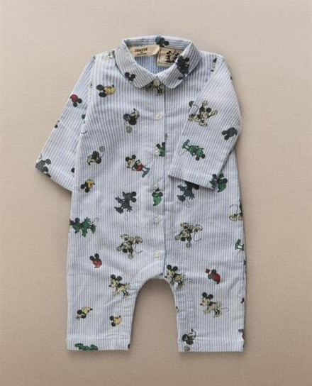 ZARA HOME ДЕТСКИЙ КОМБИНЕЗОН MICKEY & MINNIE ©DISNEY, СИНИЙ