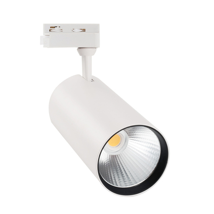 ULB-Q276 40W-3000К WHITE Светильник-прожектор светодиодный трековый. 3800 Лм Теплый белый свет 3000К. Корпус белый. ТМ Volpe.