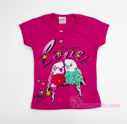 футболка LOVE попугайчики Whoops 4884
