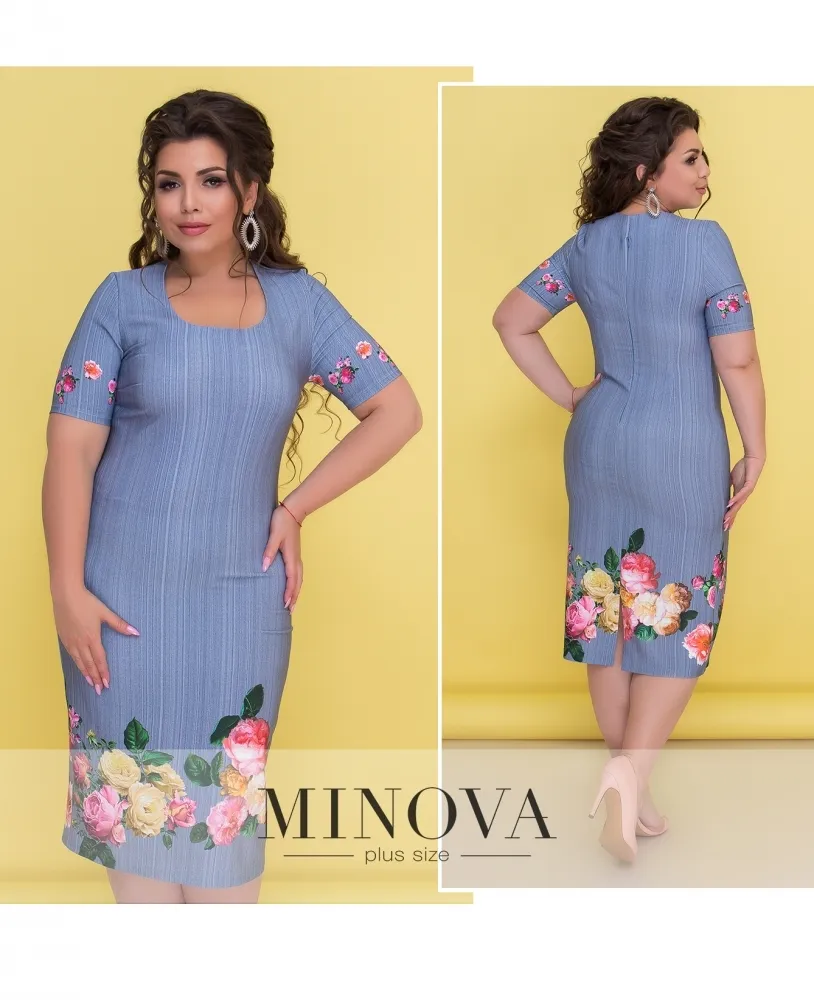 Платье 298-синий Minova