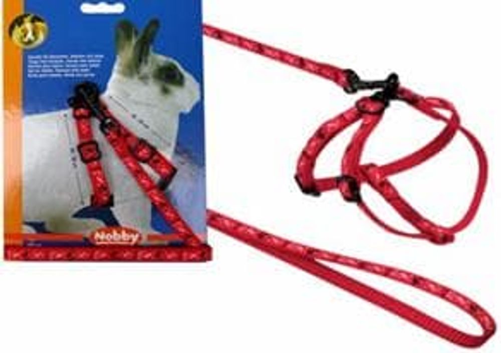 Шлейка для грызунов КРАСНАЯ с рисунком Шлейка для грызунов КРАСНАЯ с рисунком