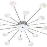 Потолочный светильник 16x3Вт G4,  металл/акрил, хром. К люстре подходят лампочки с цоколем G4 и максимальной мощностью 3Вт.Диаметр 10мм, высота до 65мм