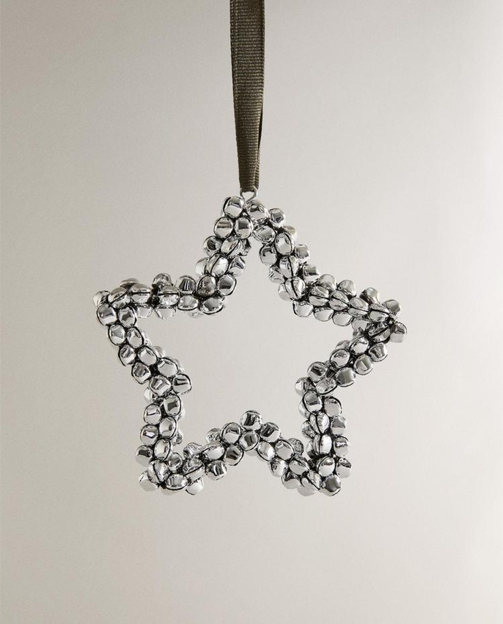 ZARA HOME ЕЛОЧНОЕ УКРАШЕНИЕ «ЗВЕЗДА С КОЛОКОЛЬЧИКАМИ», СЕРЕБРЯНЫЙ