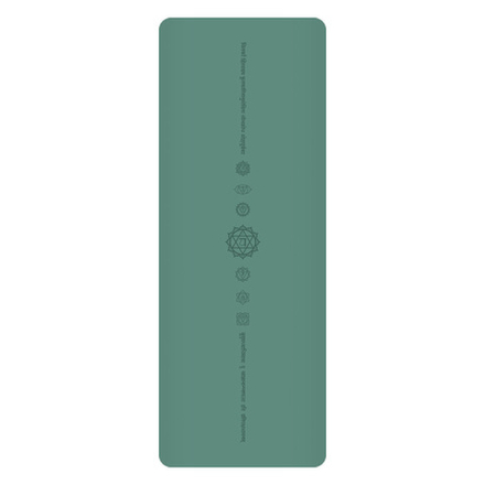 Каучуковый коврик для йоги Chakras Emerald 185*68*0,5 см нескользящий