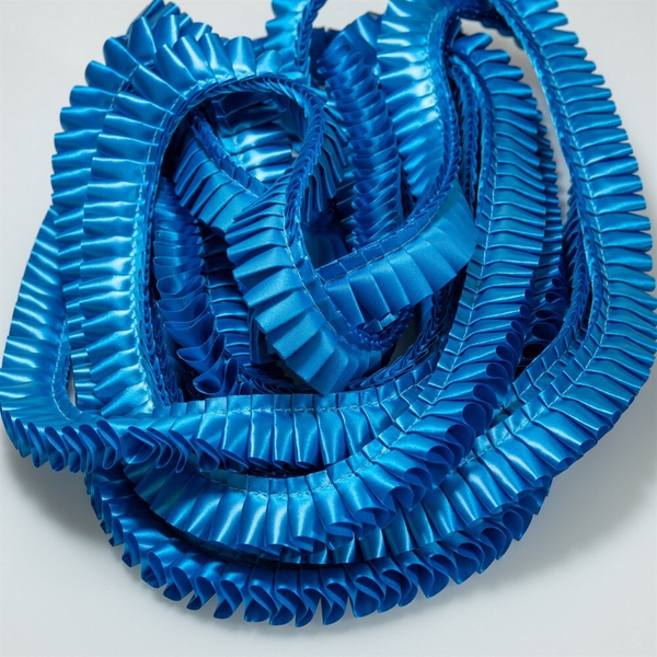 Лента плиссированная для наградных розеток. Цвет СВЕТЛО-СИНИЙ. Код цвета 38А.