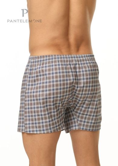 Трусы мужские семейные для больших мужчин Pantelemone PMBB-408, клетка серая