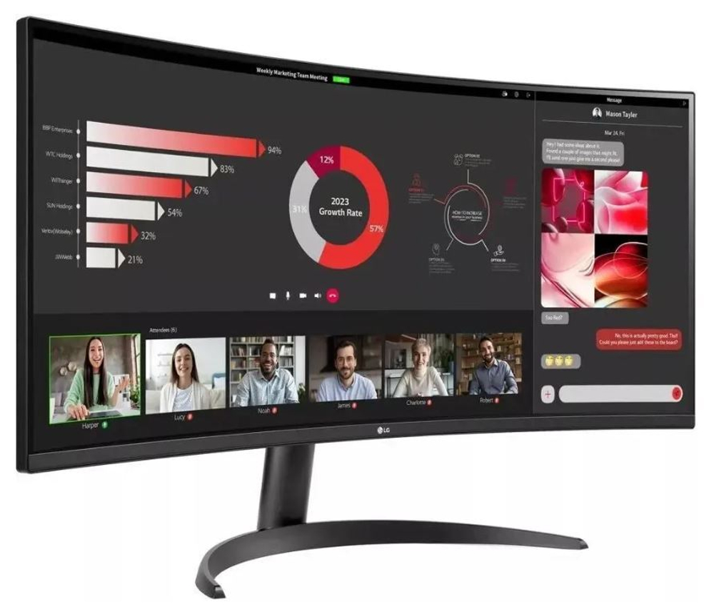 Монитор 34" LG UltraWide 34WR50QC-B