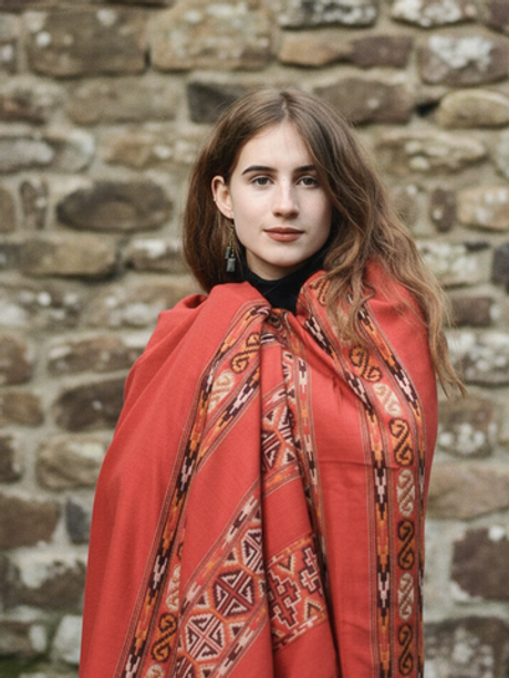 Шаль гималайская (терракотовая)