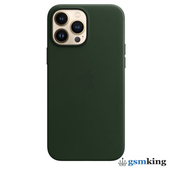 Apple Leather Case with MagSafe iPhone 13 Pro Max Sequoia Green «Зелёная секвойя» MM1Q3ZE/A