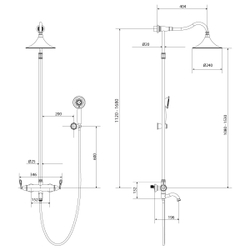 Смеситель Lemark Prime LM6162BRG для ванны и душа