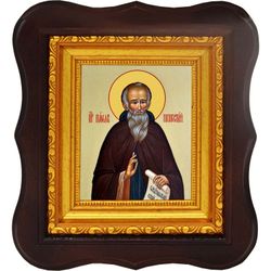 Павел Препростый преподобный. Икона на холсте.
