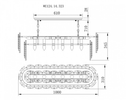 Подвесной светильник Wertmark Agati WE124.14.323