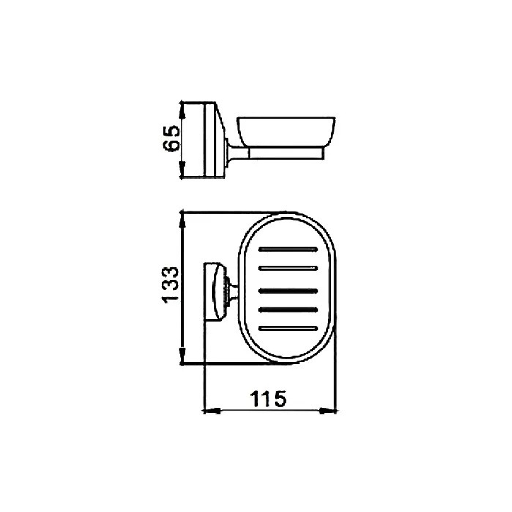 Мыльница стеклянная подвесная Haiba HB1602