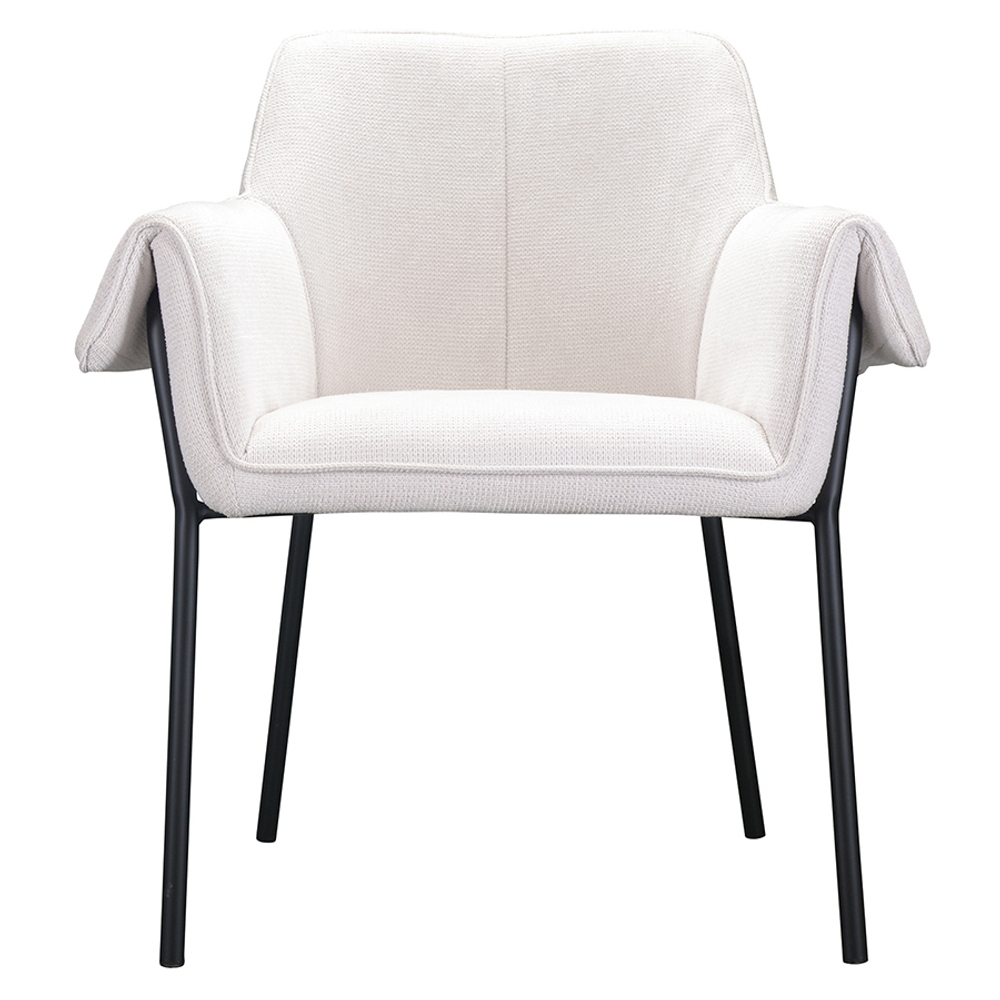 Стул Bergenson Bjorn Aline, шенилл, молочный