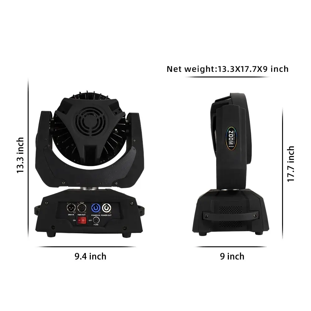 Вращающаяся голова Led Wash zoom 36*18w (RGBWA+UV, кнопки)