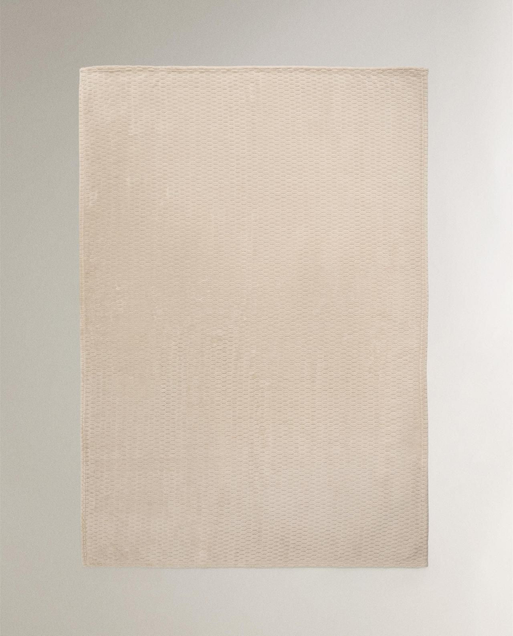 Zara Home - Флисовый плед с ромбами, бежевый, 140x190 см