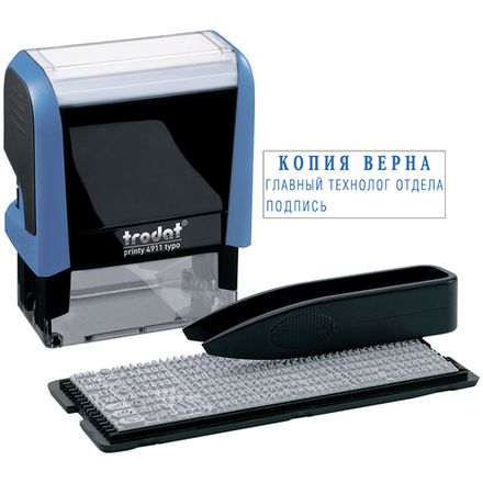 Штамп самонаборный 3 строки, 38*14мм, 1 касса, Trodat