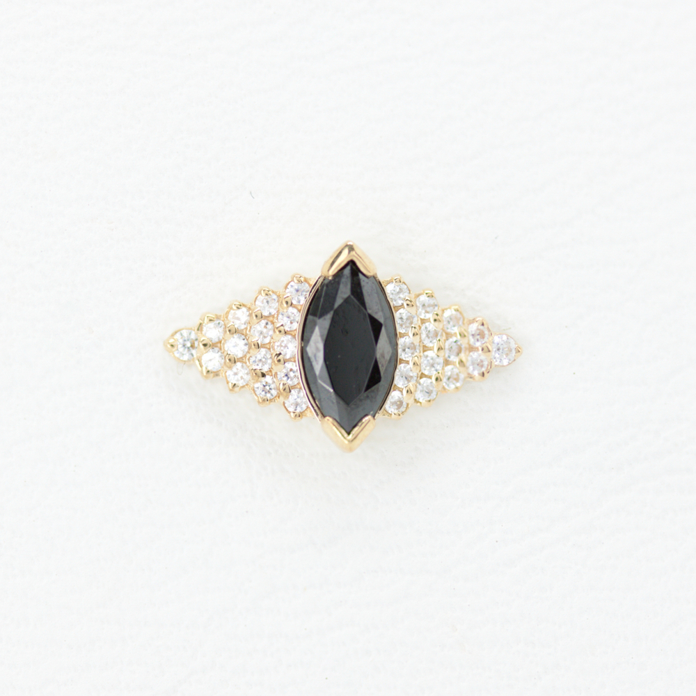 Avant tops with colored gem