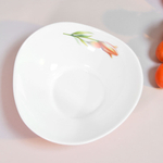 Салатник 400мл 15*6см Лилия, треугольная форма, опаловое стекло, MILLIMI