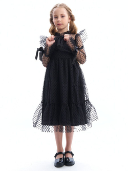 Пышное платье Уэнсдэй (Wednesday Addams) вещь на Хэллоуин