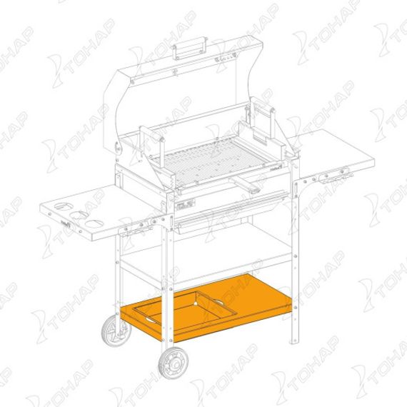 Полка с лотком SMART 600 мм (HS-GS-TS-602) Helios