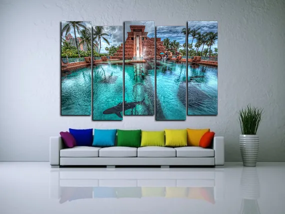 Модульная картина "Лазурный бассейн"