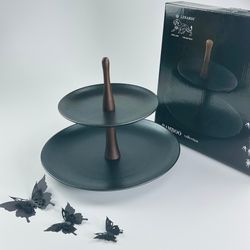 Lenardi 235-052 Двухъярусная этажерка 19/27см BLACKWOOD в под.уп.(х12)Фарфор