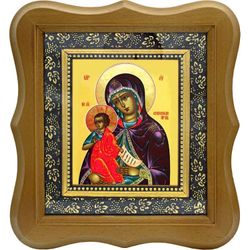 Египетская икона Божьей Матери на холсте.