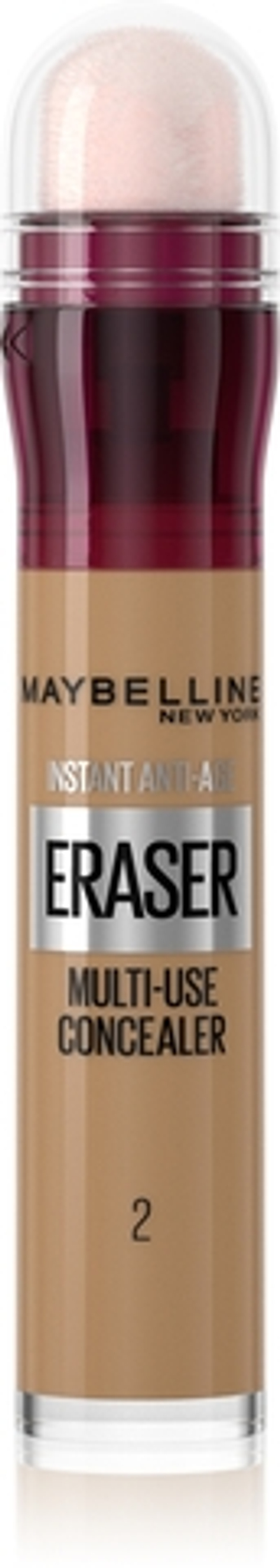 MAYBELLINE NEW YORK Instant Anti Age Eraser - Корректор в жидкой текстуре с аппликатором в виде губки оттенок 02 Nude, 6 ml