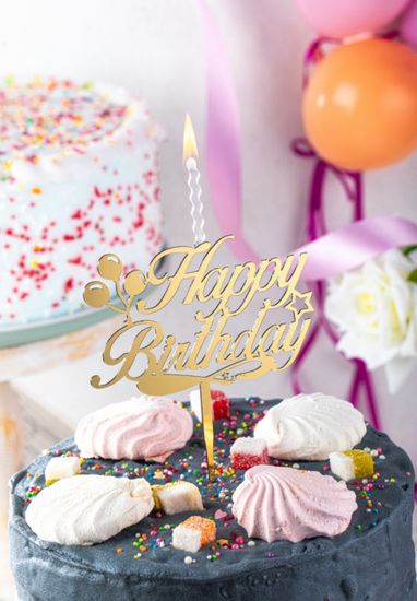 Свеча - топпер "Happy Birthday"